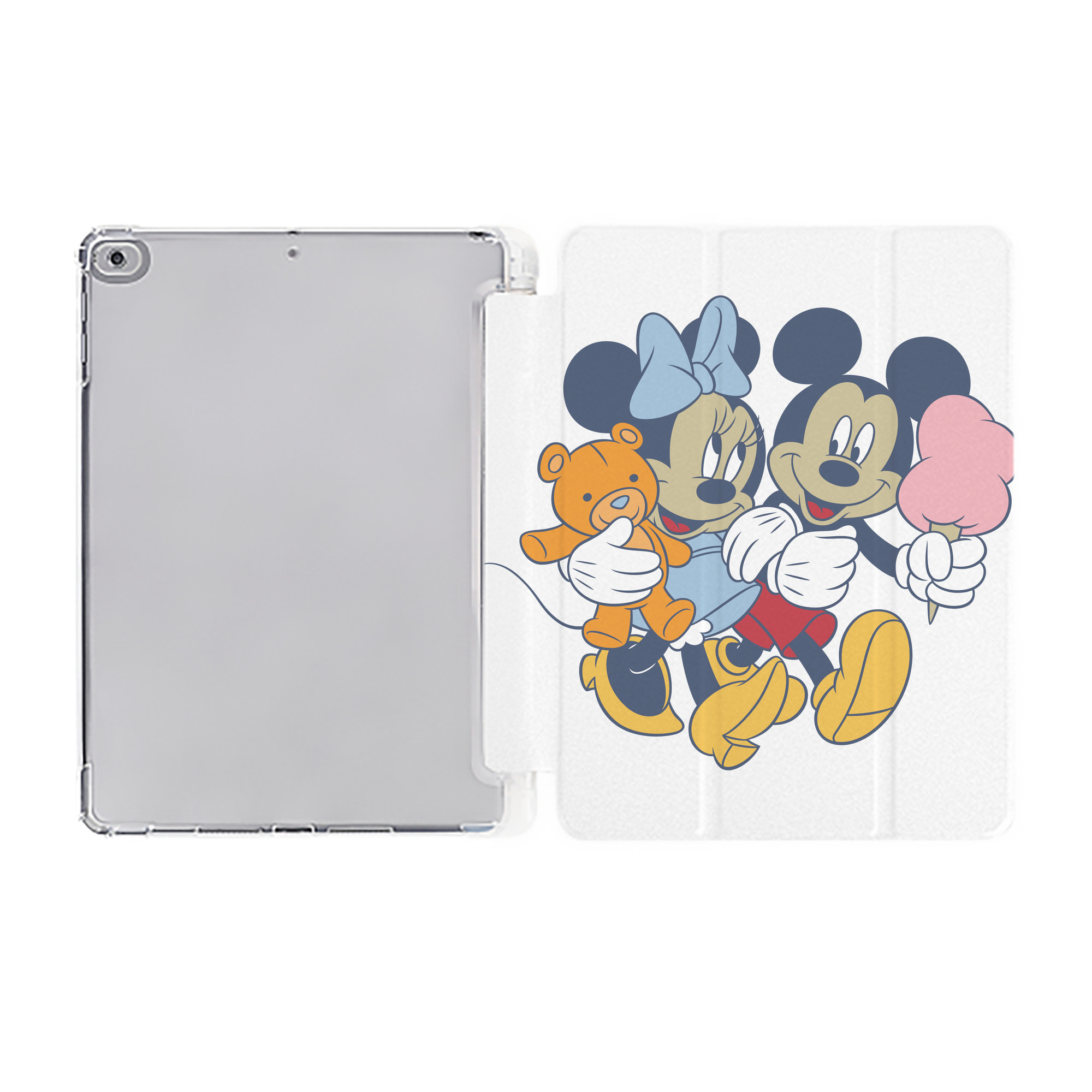 （画像用） ミッキーマウス Mickey Mouse IPad ケース ペン収納付き 三つ折りスタンド PUレザー×シリコン 対応機種9.5/10.5/10.9インチ
